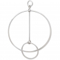 Sterling Silver Floating Circle and Bar Link 49x36mm