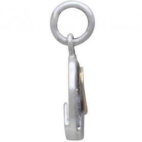 Mini Sterling Silver Mountain Charm with Bronze Sun