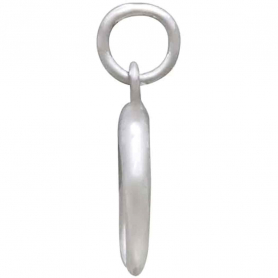 Sterling Silver Mini Tapered Crescent Moon Charm 16x11mm