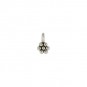 Sterling Silver Granulated Flower Charm - Tiny 6x4mm