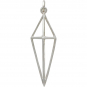 Sterling Silver Cage Kite 3D Pendant 36x11mm