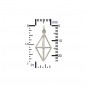Sterling Silver Cage Diamond 3D Pendant 29x11mm