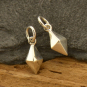 Sterling Silver Short Spike Charm - Geometric Charm 14x5mm