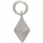 Sterling Silver Short Spike Charm - Geometric Charm 14x5mm