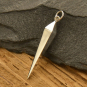 Sterling Silver Long Spike Charm - Geometric Charm 35x6mm