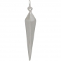 Sterling Silver Long Spike Charm - Geometric Charm 35x6mm