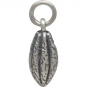 Sterling Silver Cocoa Bean Charm -Chocolate Pod Charm 16x5mm