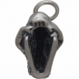 Sterling Silver Cat Skull Charm - Halloween Charm 18x9mm