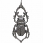 Sterling Silver Stag Beetle Charm - Bug Charm 30x12mm