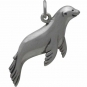 Sterling Silver Sea Lion Charm - Seal Charm 17x27mm