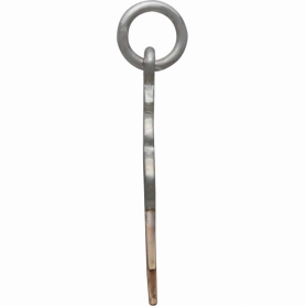 Sterling Silver Cloud Charm w Bronze Lightning Bolt 21x17mm