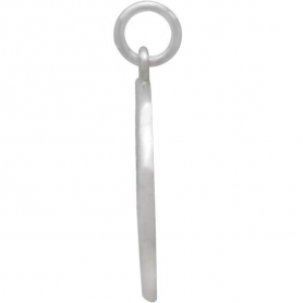 Sterling Silver Moon Charm in a Disk with Bronze Sun 23x17mm