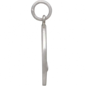 Sterling Silver Mushroom Charm with Bronze Moon 22x15mm