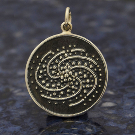 Sterling Silver Spiral Galaxy Charm 24x18mm DISCONTINUED