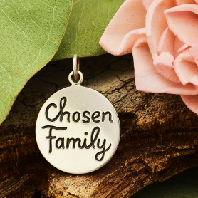 Sterling Silver Message Pendant -Chosen Family DISCONTINUED