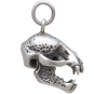 Sterling Silver Vampire Bat Skull Charm 18x9mm