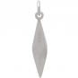 Sterling Silver Medium Faceted Spike Charm -26mm