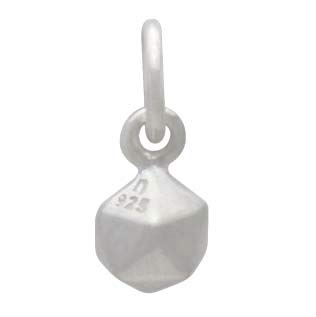 Sterling Silver Solid Icosahedron Charm
