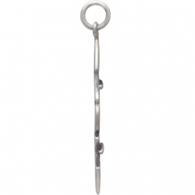 Sterling Silver Stacked Elements Charm 32x6mm