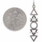 Sterling Silver Stacked Elements Charm 32x6mm