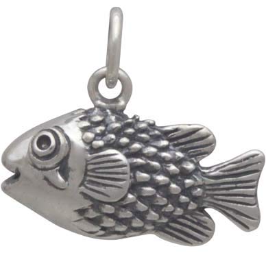Sterling Silver Puffer Fish Charm