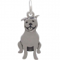 Sterling Silver Pitbull Dog Charm