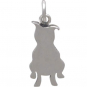 Sterling Silver Pitbull Dog Charm