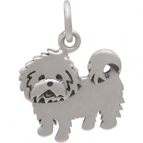 Sterling Silver Maltese Dog Charm