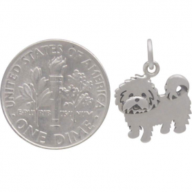 Sterling Silver Maltese Dog Charm