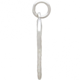 Sterling Silver Hammered Wire Heart Charm 22x16mm