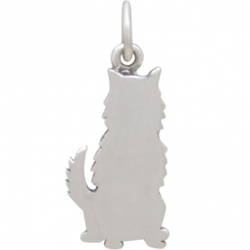 Sterling Silver Husky Dog Charm 21x8mm