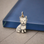 Sterling Silver Yorkie Dog Charm 20x10mm