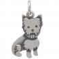 Sterling Silver Yorkie Dog Charm 20x10mm