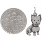 Sterling Silver Yorkie Dog Charm 20x10mm