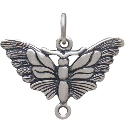 Sterling Silver Butterfly Moth Link 18x20mm