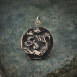 Sterling Silver Mermaid Coin Charm 26x20mm