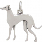 Sterling Silver Greyhound Dog Charm 19x19mm