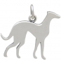 Sterling Silver Greyhound Dog Charm 19x19mm