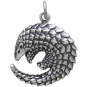 Sterling Silver Pangolin Charm 24x19mm