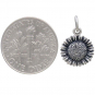 Sterling Small Sunflower Charm 16x11mm