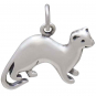 Sterling Silver Ferret Charm 16x19mm