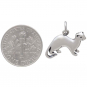 Sterling Silver Ferret Charm 16x19mm