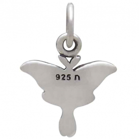 Stering Silver Tiny Luna Moth Charm 15x11mm