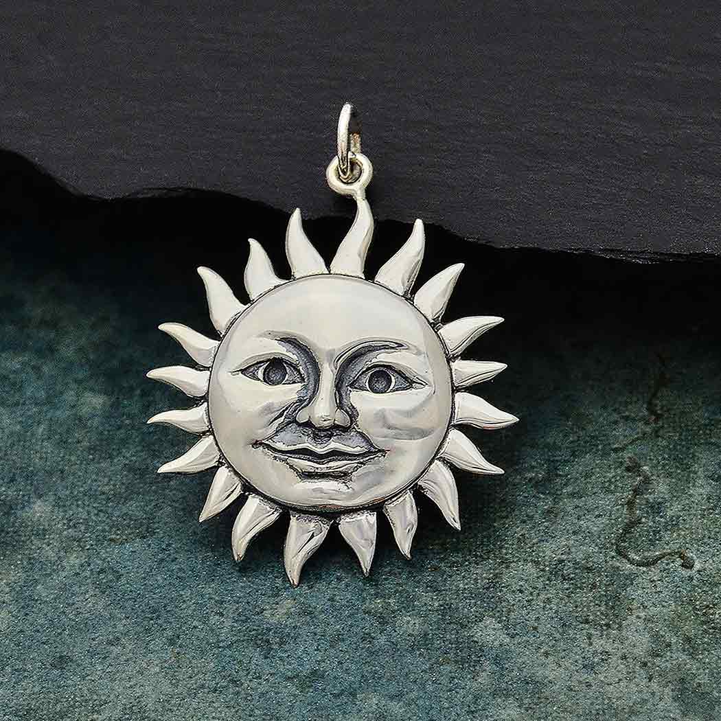 Wholesale 12 pcs Taino style sun smiling face pendant necklace 