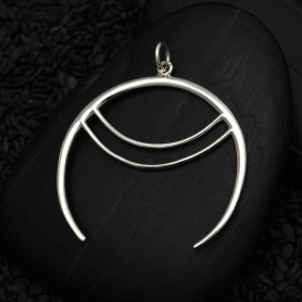 Silver Inverted Crescent with Curved Bars DISCONTINUED