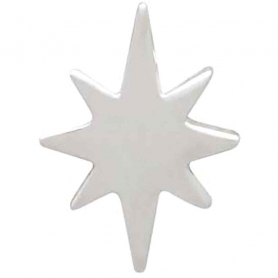 Sterling Silver North Star Bead 12x9mm