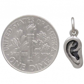 Sterling Silver Ear Charm 16x6mm