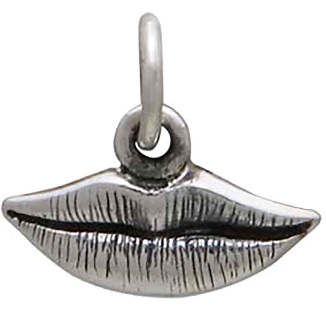 Sterling Silver Lips Charm 11x12mm