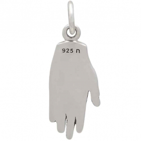 Sterling Silver Hand Charm 21x8mm