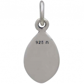 Sterling Silver Yoni Charm 17x7mm